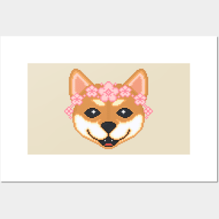 Kopie von Shiba Inu Pixel Art Posters and Art